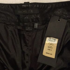 NWT Rachel Zoe Black Leather Pants Sz 2